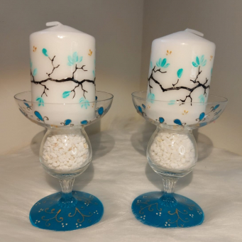 جاشمعی گل آبی سنتی تحویل کانادا